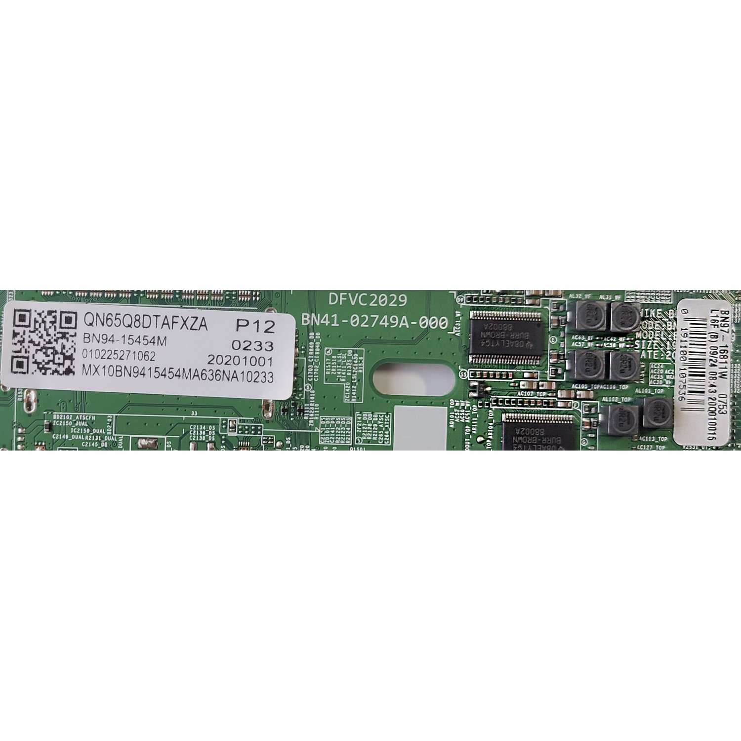 MAIN PARA TV SAMSUNG / NUMERO DE PARTE BN94-15454M / BN41-02749A-000 / BN97-16811W / BN9415454M / 20201001 / PANEL CY-TT065FMLV4H / DISPLAY LSF650FF14-Q02 / BN96-50307A / MODELO QN65Q8DTAFXZA FB03	 - Imagen 2